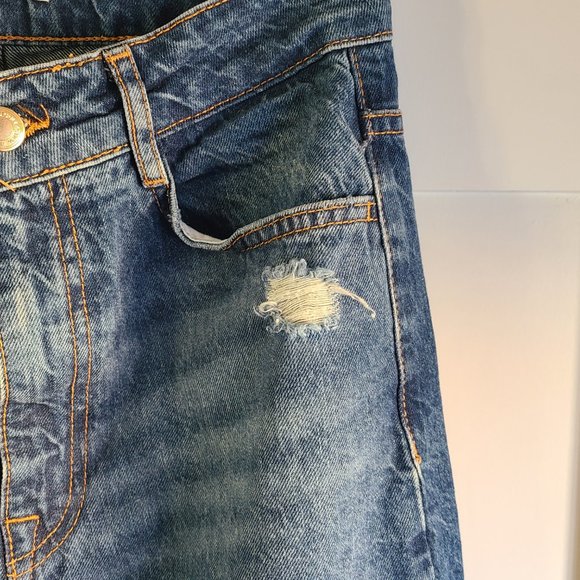 ZARA FULL LENGTH RIPPED HIGH RISE JEANS - Picture 5 of 5